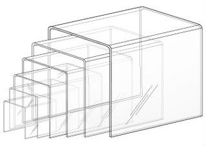 Acrylic Economy U Risers 3.25", 4.50", 4.75", 5", 5.25" and 6'H Acrylic Economy U Risers 3.25", 4.50", 4.75", 5", 5.25" and 6'H