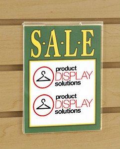 7"H x 5.5"W Slatwall Acrylic Sign Holder 7"H x 5.5"W Slatwall Acrylic Sign Holder