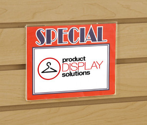 5.5"H x 7"W Slatwall Acrylic Sign Holder 5.5"H x 7"W Slatwall Acrylic Sign Holder