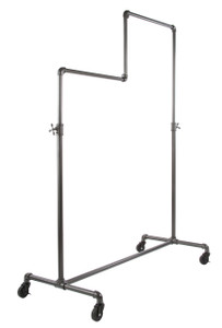 Double Tire Single Rail Ballet Pipe Clothing Rack | GREY Double Tire Single Rail Ballet Pipe Clothing Rack | GREY