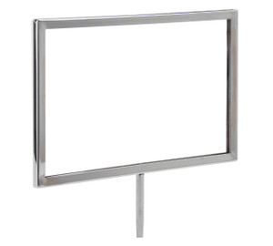 7"H x 11"W Sign Holder for Clothing Racks with 3"L Swedge Stem 7"H x 11"W Sign Holder for Clothing Racks with 3"L Swedge Stem