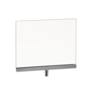 5.5"H x 7"W Horizontal Plexy Sign Holder with 3/8" Threaded Receiver 5.5"H x 7"W Horizontal Plexy Sign Holder with 3/8" Threaded Receiver