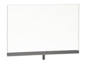 8.5"H x 11"W Horizontal Plexy Sign Holder with 3/8" Threaded Receiver 8.5"H x 11"W Horizontal Plexy Sign Holder with 3/8" Threaded Receiver