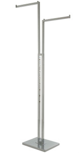 2 Way Clothing Rack With TWO Straight Arms | Chrome 2 Way Clothing Rack With TWO Straight Arms | Chrome