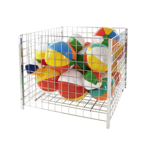 36" Square Grid Wire Dump Bin | White 36" Square Grid Wire Dump Bin | White