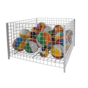 48" Square Grid Wire Dump Bin | White 48" Square Grid Wire Dump Bin | White