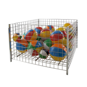 48" Square Grid Wire Dump Bin | Chrome 48" Square Grid Wire Dump Bin | Chrome