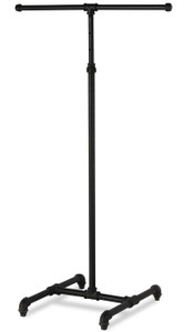 Pipe Two Way Clothing Display Rack | MATTE BLACK Pipe Two Way Clothing Display Rack | MATTE BLACK