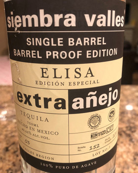 Siembra Valles Elisa Extra Anejo Tequila Siembra Valles Elisa Extra Anejo Tequila