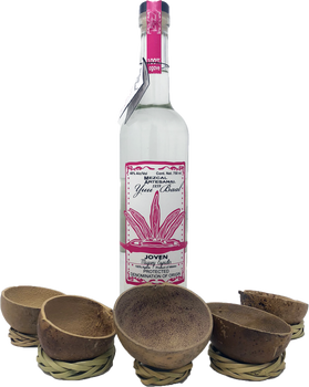 Yuu Baal Mezcal with Jicara tasting Wood Box Yuu Baal Mezcal with Jicara tasting Wood Box