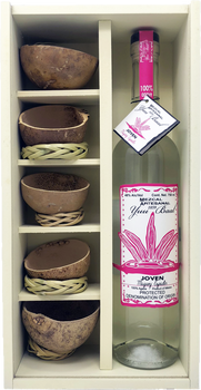 Yuu Baal Mezcal with Jicara tasting Wood Box Yuu Baal Mezcal with Jicara tasting Wood Box