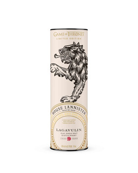 Lagavulin House Lannister 9 Year Scotch Box Front Lagavulin House Lannister 9 Year Scotch Box Front