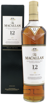The Macallan 12 Year Sherry Oak Scotch Whisky with box The Macallan 12 Year Sherry Oak Scotch Whisky with box