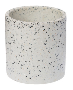 Zakkia Terrazzo Pot - Snow 16cms Diam x 17cm Height Zakkia Terrazzo Pot - Snow 16cms Diam x 17cm Height