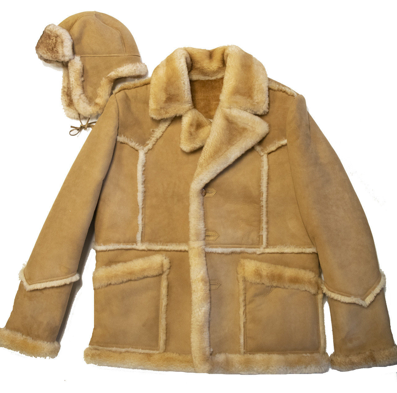 Tan Unisex Marlboro Sheepskin | Brown bomber jacket, Shearling coat