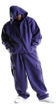 Zip - Up Sweatsuit with Cargo Pocket Pants Zip - Up Sweatsuit with Cargo Pocket Pants