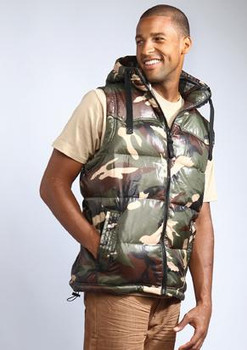 Camouflage Mens Hooded Vest Camouflage Mens Hooded Vest