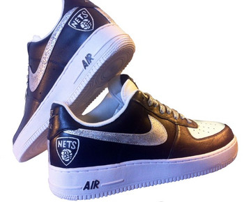 Custom AirForce Ones Brooklyn Nets Sneakers Custom AirForce Ones Brooklyn Nets Sneakers