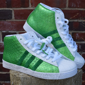 Green Lantern Custom Metallic Hi Top Adidas Green Lantern Custom Metallic Hi Top Adidas