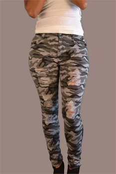 Camo Ripped Ladies Jeans (Plus Size) Camo Ripped Ladies Jeans (Plus Size)