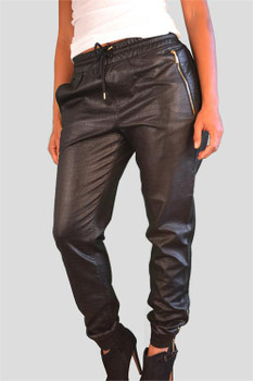 Snake Look Faux Leather Sweatpants Snake Look Faux Leather Sweatpants