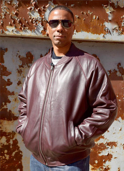 Deep Burgandy Butter Soft Baseball Leather Jacket Deep Burgandy Butter Soft Baseball Leather Jacket