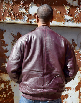 Deep Burgandy Butter Soft Baseball Leather Jacket Deep Burgandy Butter Soft Baseball Leather Jacket