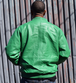 Lime Green Varsity Baseball Leather Jacket Lime Green Varsity Baseball Leather Jacket