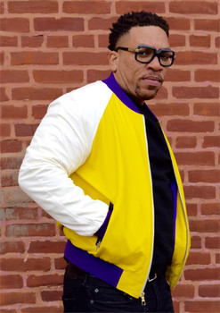 White Yellow and Purple Leather Baseball Jacket White Yellow and Purple Leather Baseball Jacket