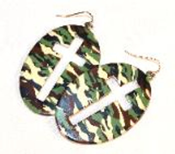 Camoflauge Cross Cut out Earrings Camoflauge Cross Cut out Earrings