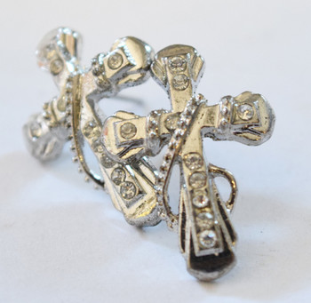 Silver Roped Cross Earrings Silver Roped Cross Earrings