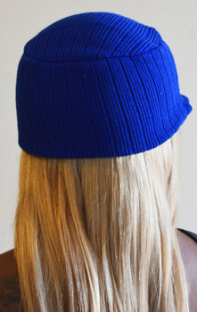 Navy Blue Knit Hat with Visor Navy Blue Knit Hat with Visor