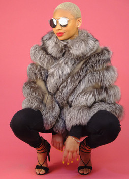 DLNYC Fox Fur Ladies Poncho DLNYC Fox Fur Ladies Poncho