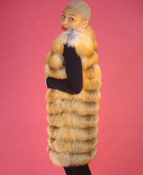Three Quarter Fox Fur Vest Three Quarter Fox Fur Vest
