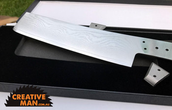 Damascus Nakiri Chef Blade, Stainless Steel Damascus Nakiri Chef Blade, Stainless Steel