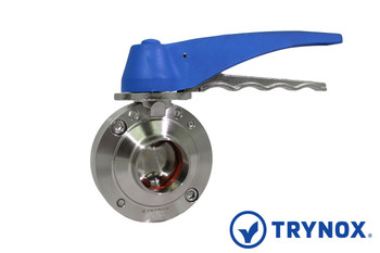 Trynox Sanitary Butterfly Valve DIN Welding Ends Trynox Sanitary Butterfly Valve DIN Welding Ends
