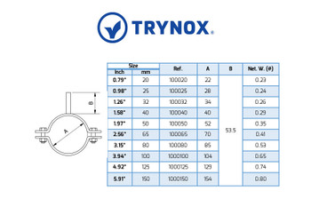 Trynox Sanitary DIN Pipe Hanger Trynox Sanitary DIN Pipe Hanger