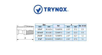 Trynox Sanitary Clamp Male NPT Adapter Trynox Sanitary Clamp Male NPT Adapter