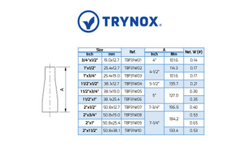 Trynox Sanitary BPE Concentric Reducer Trynox Sanitary BPE Concentric Reducer