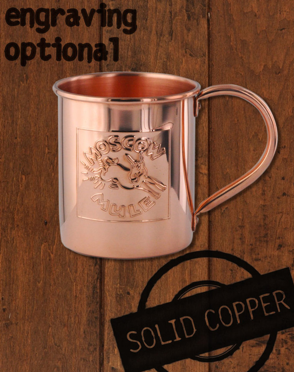 18oz embossed logo copper moscow mule mug by paykoc mm12081l