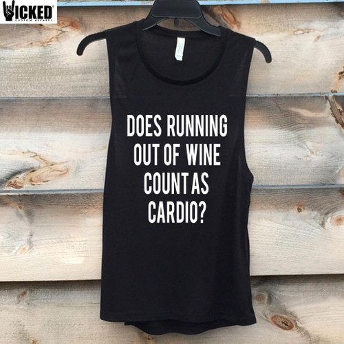 Does Running Out of Wine Count As Cardio - Muscle Tank