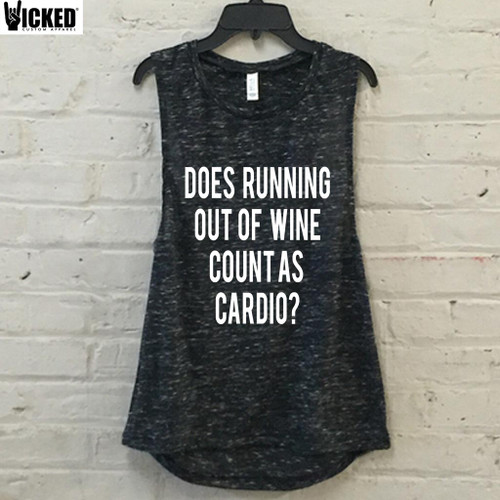 Does Running Out of Wine Count As Cardio - Muscle Tank