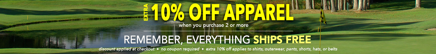 Extra 10% Off apparel! Plus, everthing Ships FREE â¢ Limited Time Offer