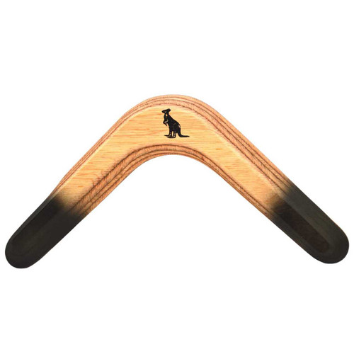 LEFT HANDED 12 inch cedar returning wooden boomerang by Wycheproof Boomerangs of Australia. LEFT Handed with a hand painted kangaroo motif. A lovely, simple beginners boomerang. LEFT HANDED 12 inch cedar returning wooden boomerang by Wycheproof Boomerangs of Australia. LEFT Handed with a hand painted kangaroo motif. A lovely, simple beginners boomerang.