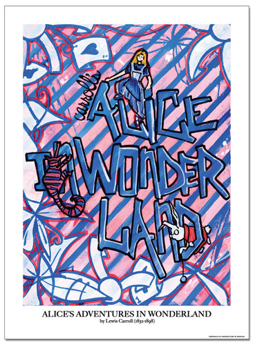 Alice in Wonderland Literary Poster