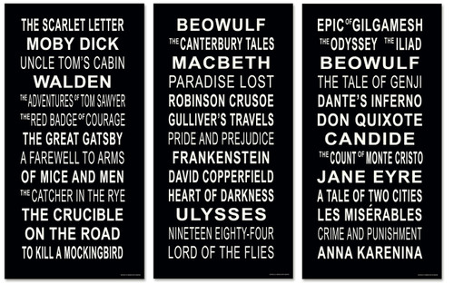 Classic Literature Subway Signs