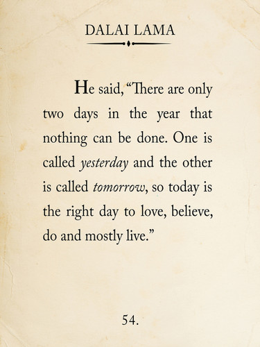 Dalai Lama Quote Fine Art Print Book Page Style Print for Home, School or Office