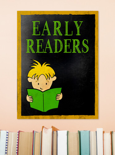 Early Readers - Customizable Library Fine Art Print for Library, Classroom, or School