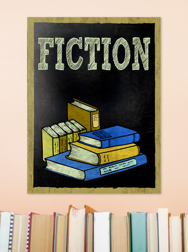 Fiction - Customizable Library Fine Art Print for Library, Classroom, or School
