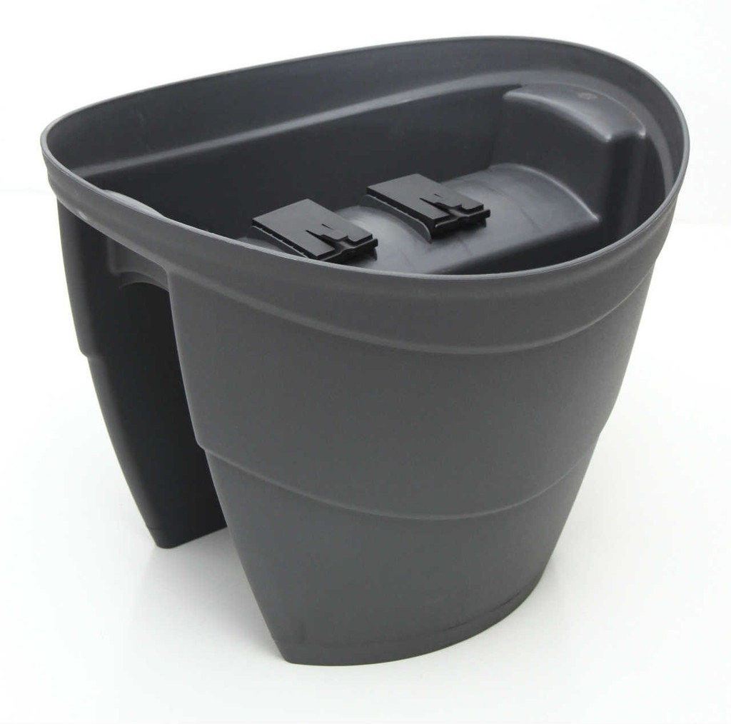 Black railing planter
